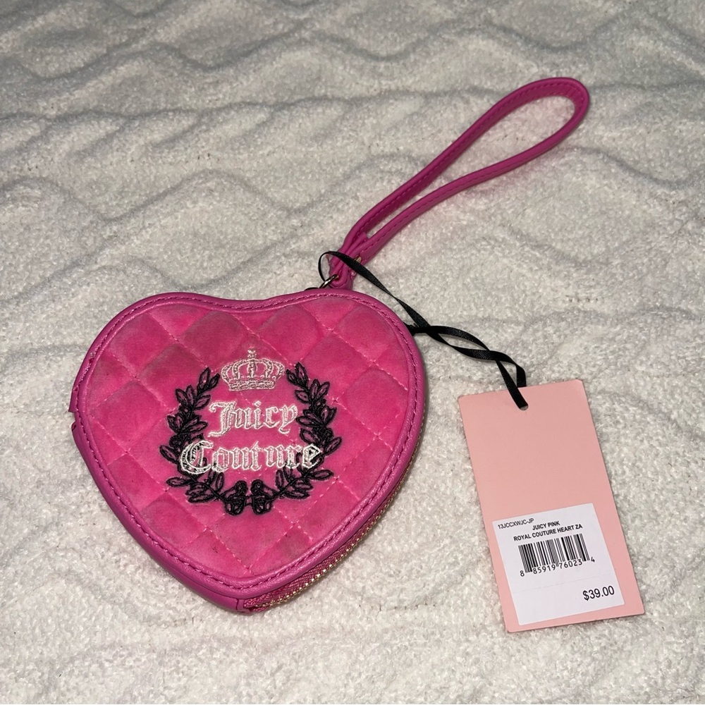 Juicy Couture Pink Heart Wristlet